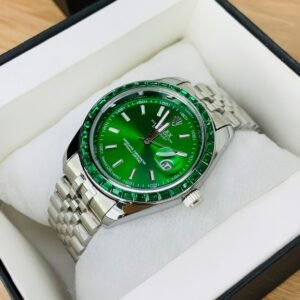 rlx limited watch – green dial with silver chain