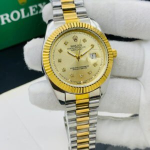 rlx luxury two tone timepiece – white dial edition