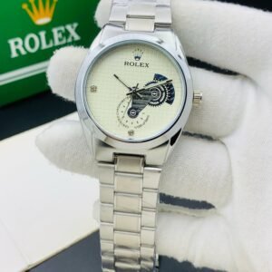 rlx stainless steel watch with mechanical detailing