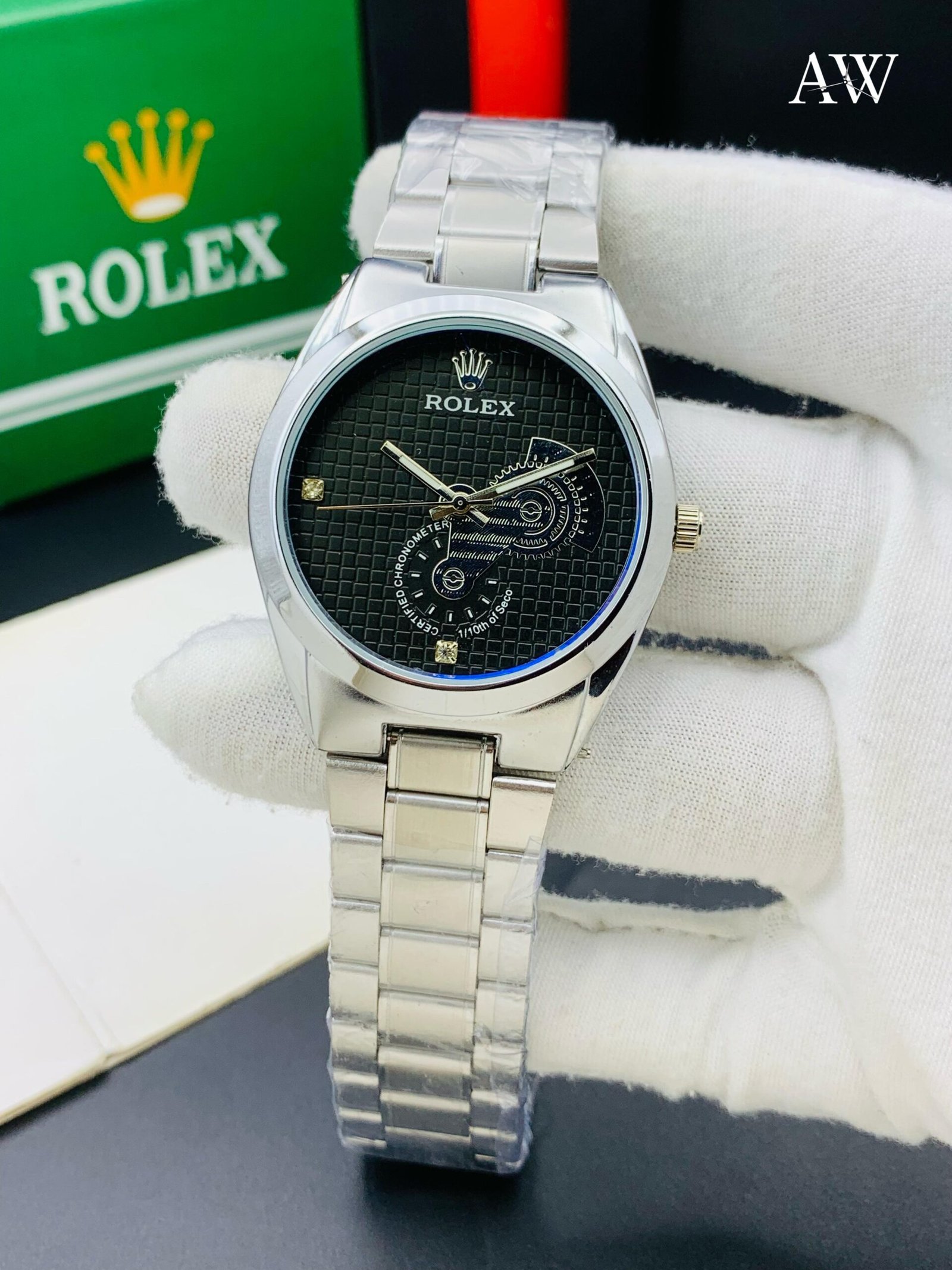 Rlx Stainless Steel Watch with Mechanical Detailing
