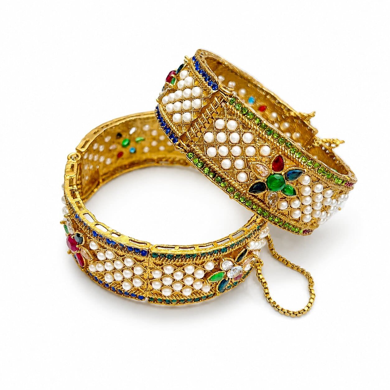 premium pearl kundan bridal bangles premium pearl kundan bridal bangles
