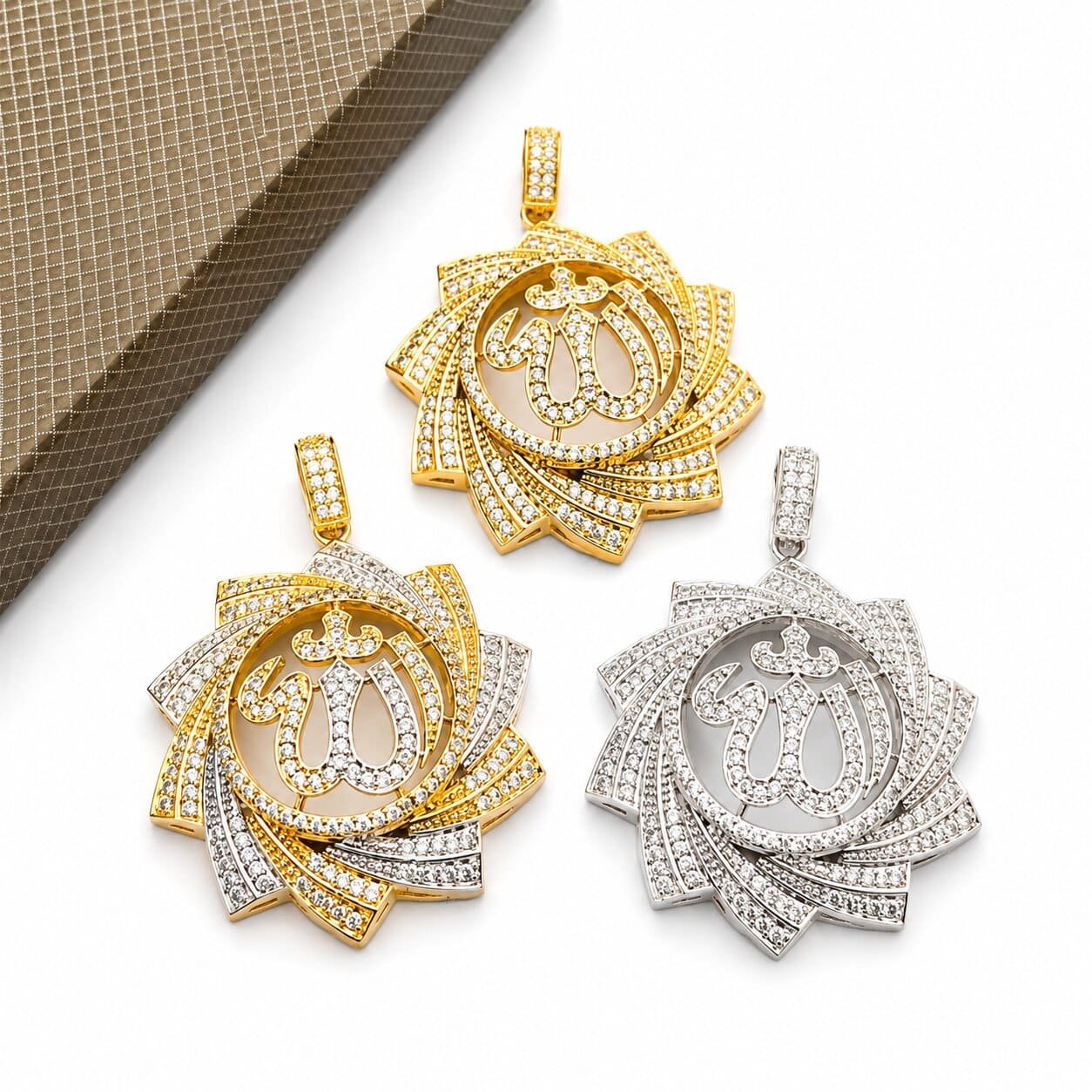 Home Luxury Allah Pendant with Zircon Stones